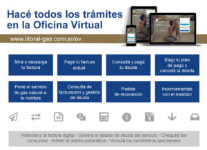 actualizar datos oficina virtual litoral gas