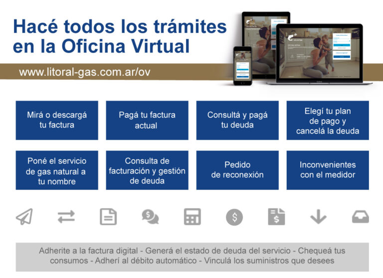 actualizar datos oficina virtual litoral gas